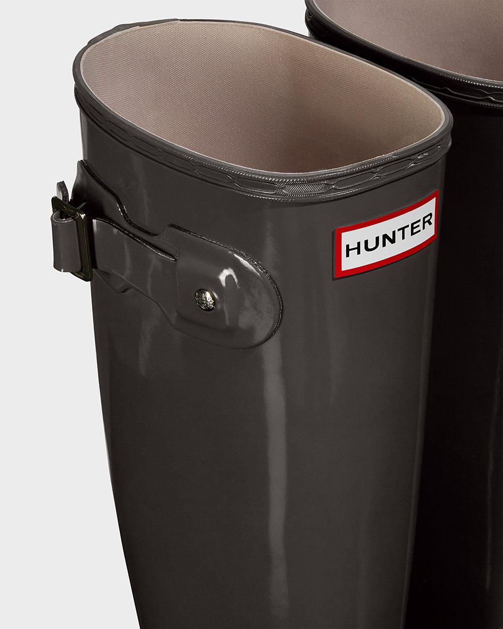 Galochas Altas Hunter Feminina Cinzentas - Original Gloss - 05HYFUNVR